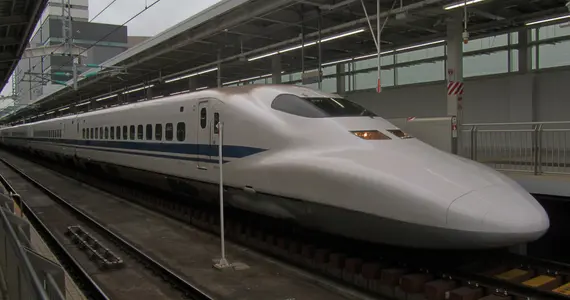 Shinkansen bullet train in Japan